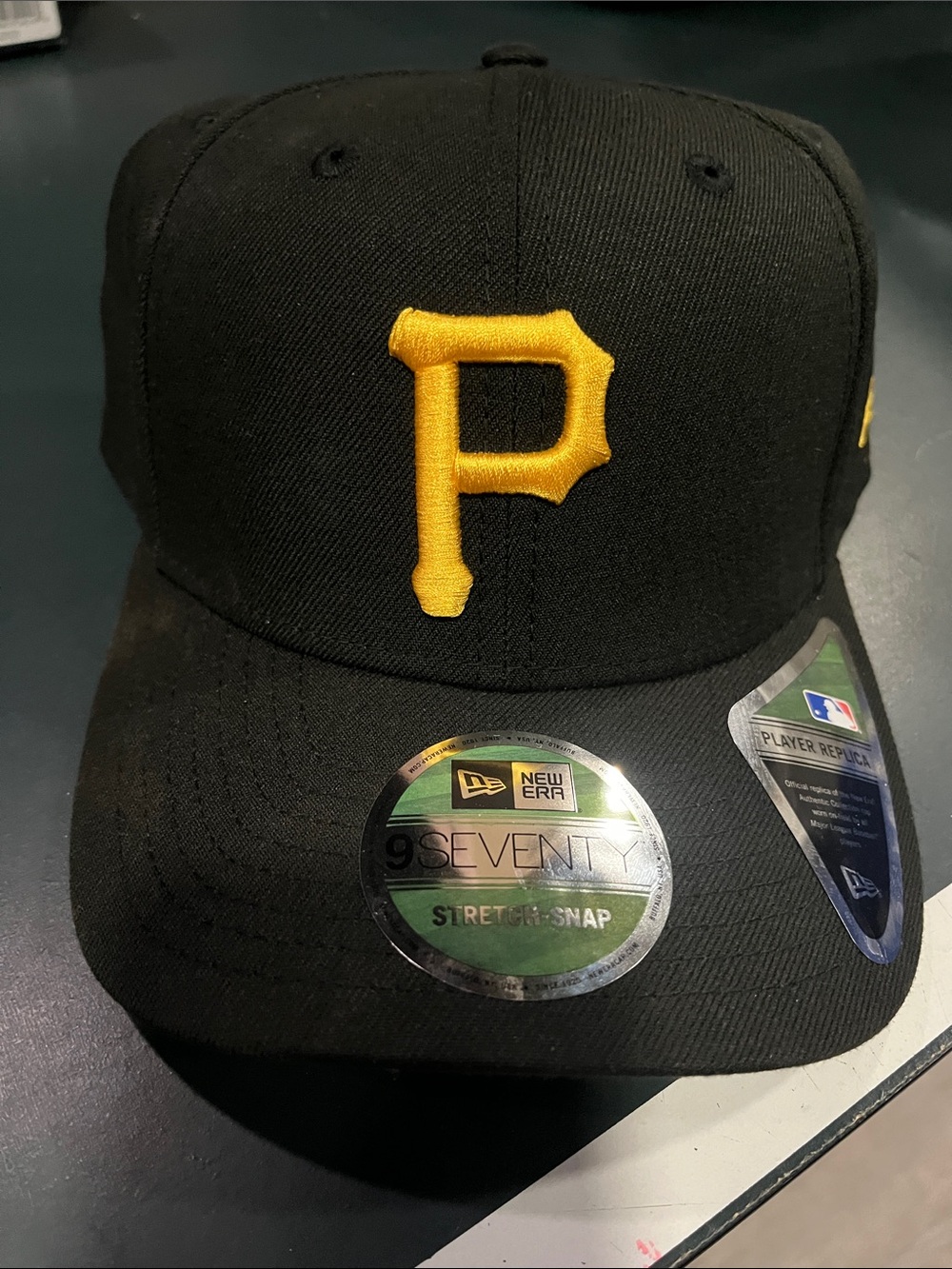New Era Black Cap with Yellow 'P' Pittsburgh Logo